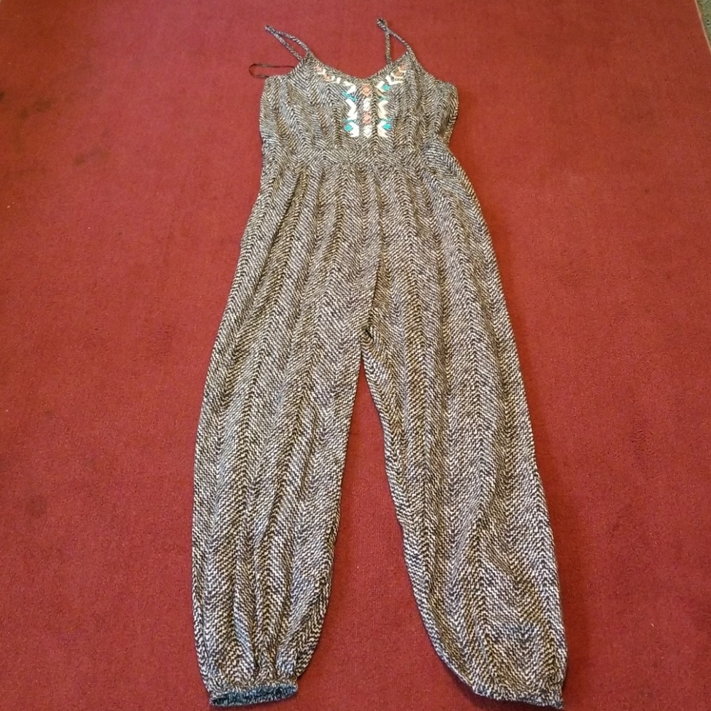 Angie Printed Jumpsuit Size Large